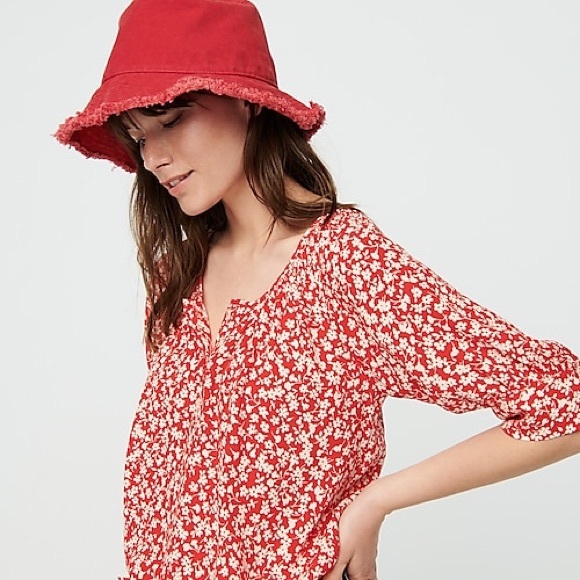 J. Crew | Scoopneck top in tossed bouquet print - Picture 3 of 7